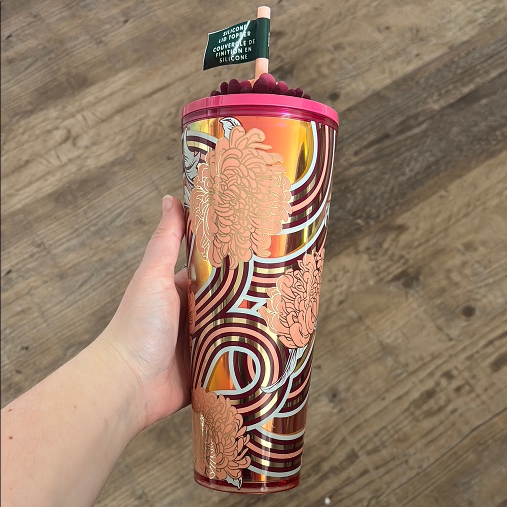 LIMITED EDITION 🩷 Starbucks Lotus Tumbler with silicone lotus topper
